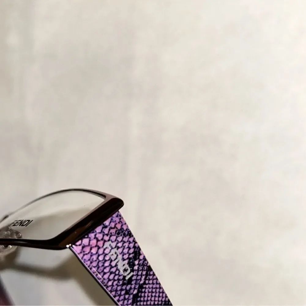 Authentic Fendi Optical Purple Rectangular Eyeglasses - Picture 7 of 8